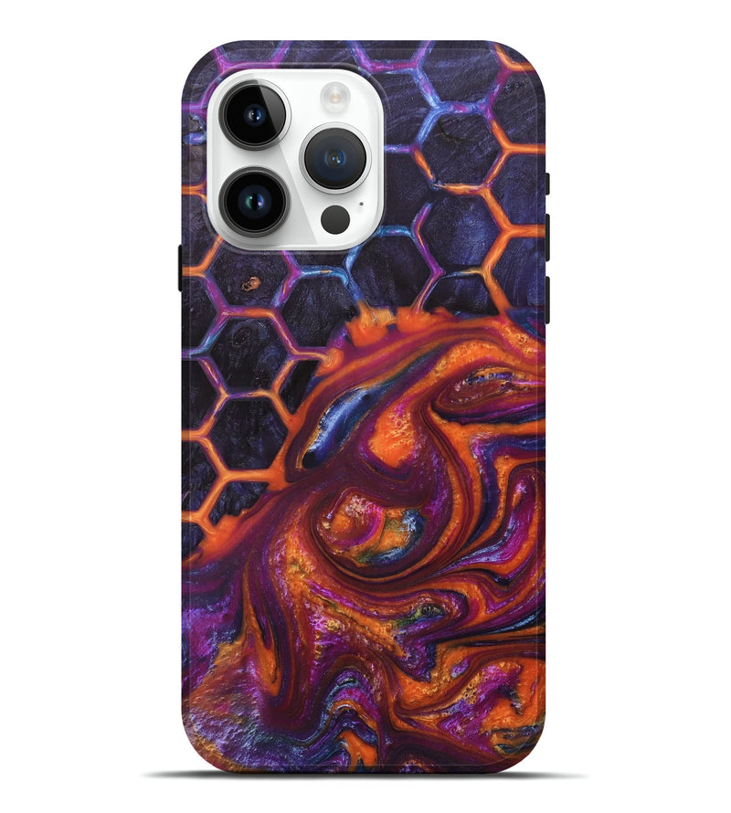 iPhone 15 Pro Max Wood+Resin Live Edge Phone Case - Robert (Pattern, 690176)