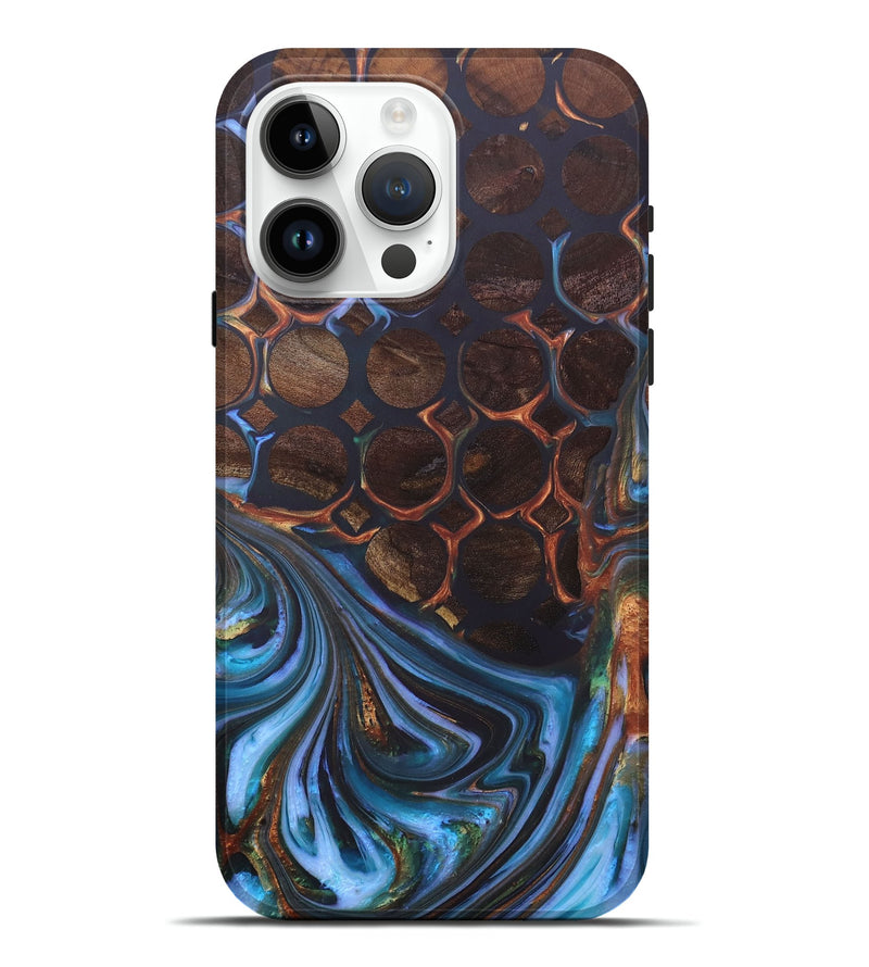 iPhone 15 Pro Max Wood+Resin Live Edge Phone Case - Wallace (Pattern, 690178)