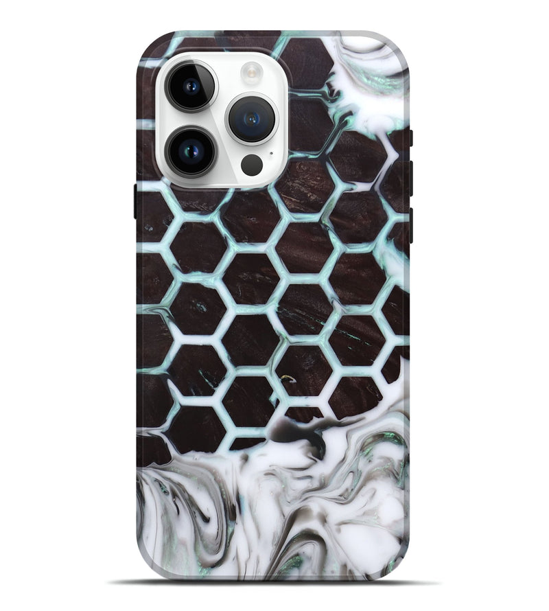 iPhone 15 Pro Max Wood+Resin Live Edge Phone Case - Lesley (Pattern, 690181)