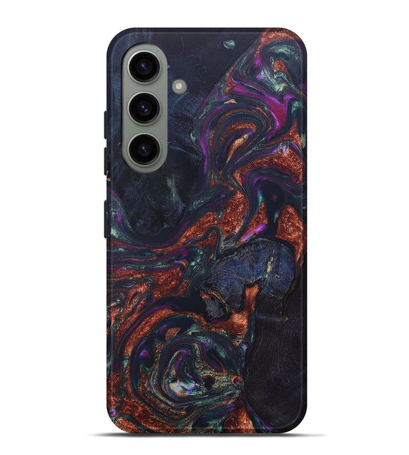 Galaxy S24 Plus Wood+Resin Live Edge Phone Case - Felix (Green, 690202)