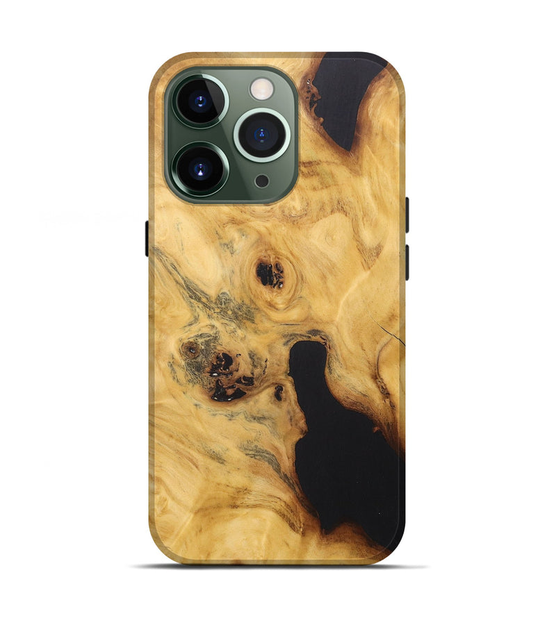 iPhone 13 Pro Wood+Resin Live Edge Phone Case - Wendell (Wood Burl, 690203)
