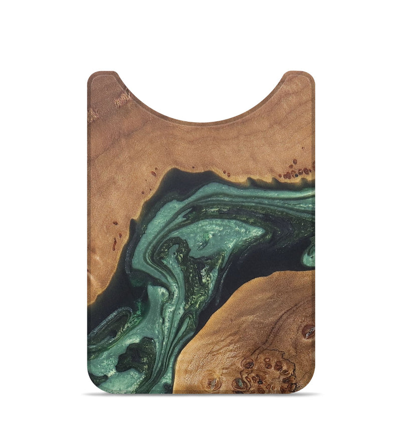 Live Edge Wood+Resin Wallet - Jazmine (Green, 690227)