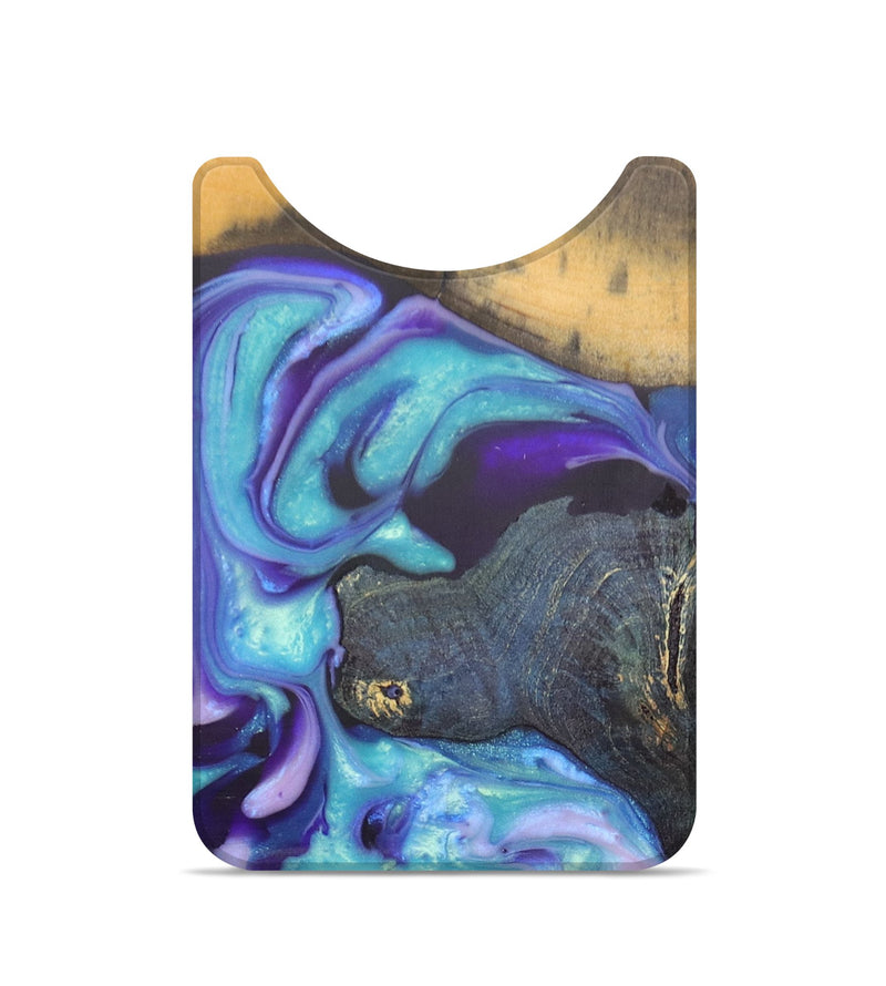 Live Edge Wood+Resin Wallet - Brittney (Purple, 690286)