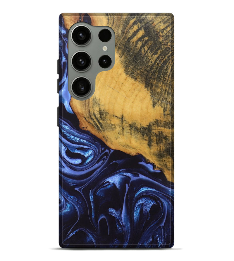 Galaxy S24 Ultra Wood+Resin Live Edge Phone Case - Ralph (Blue, 690300)