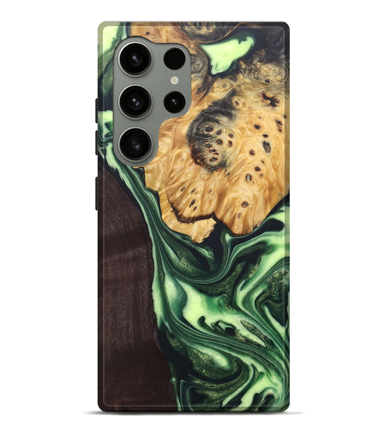 Galaxy S24 Ultra Wood+Resin Live Edge Phone Case - Billie (Green, 690307)