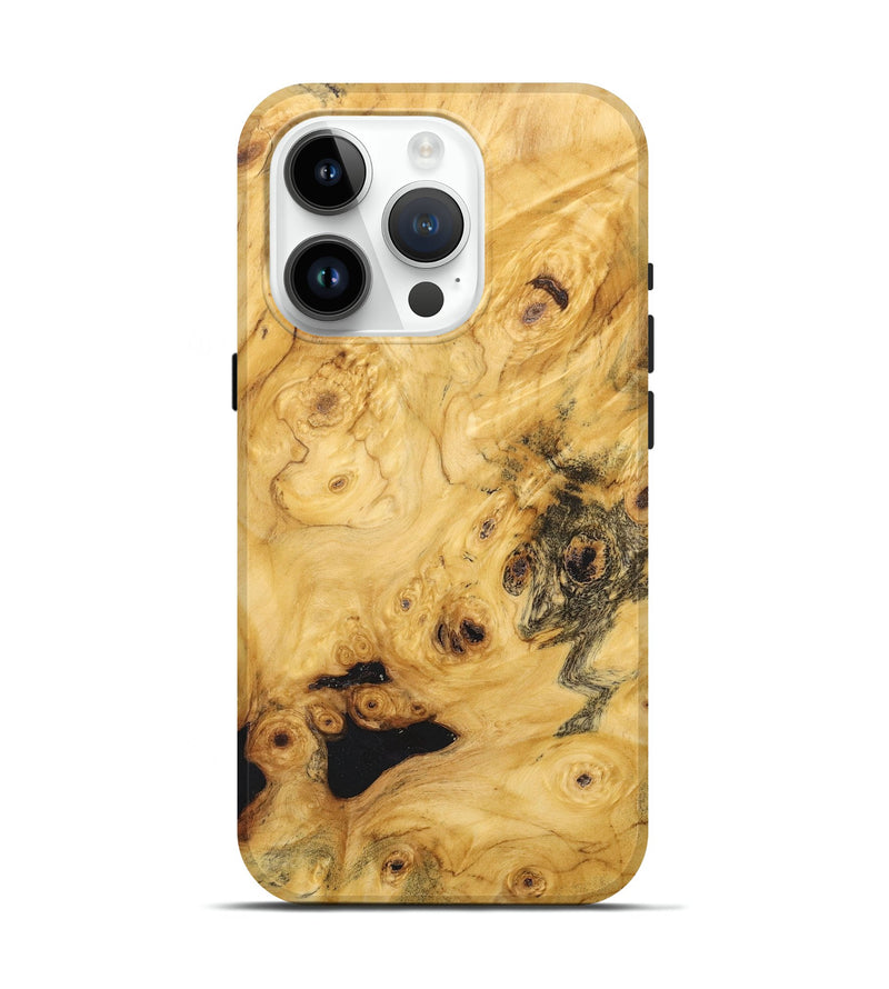 iPhone 15 Pro Wood+Resin Live Edge Phone Case - Dora (Wood Burl, 690316)