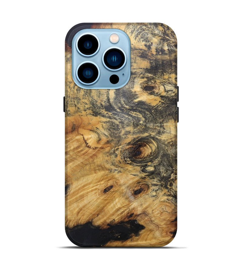 iPhone 14 Pro Wood+Resin Live Edge Phone Case - Jensen (Wood Burl, 690321)