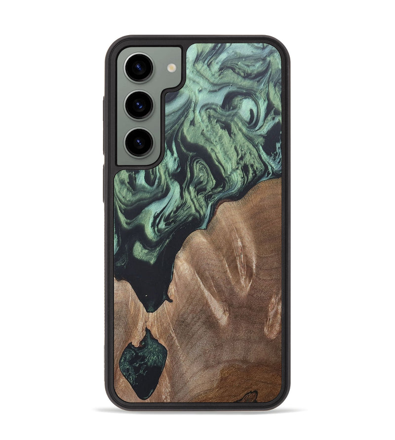 Galaxy S23 Plus Wood+Resin Phone Case - Mindy (Green, 690394)
