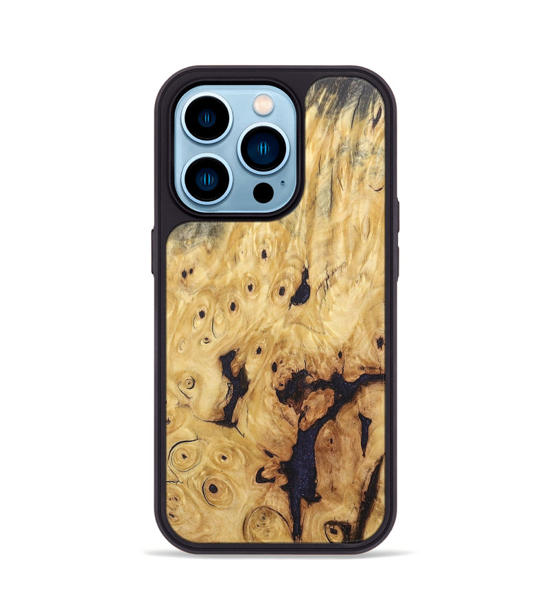 iPhone 14 Pro Wood+Resin Phone Case - Arya (Wood Burl, 690415)