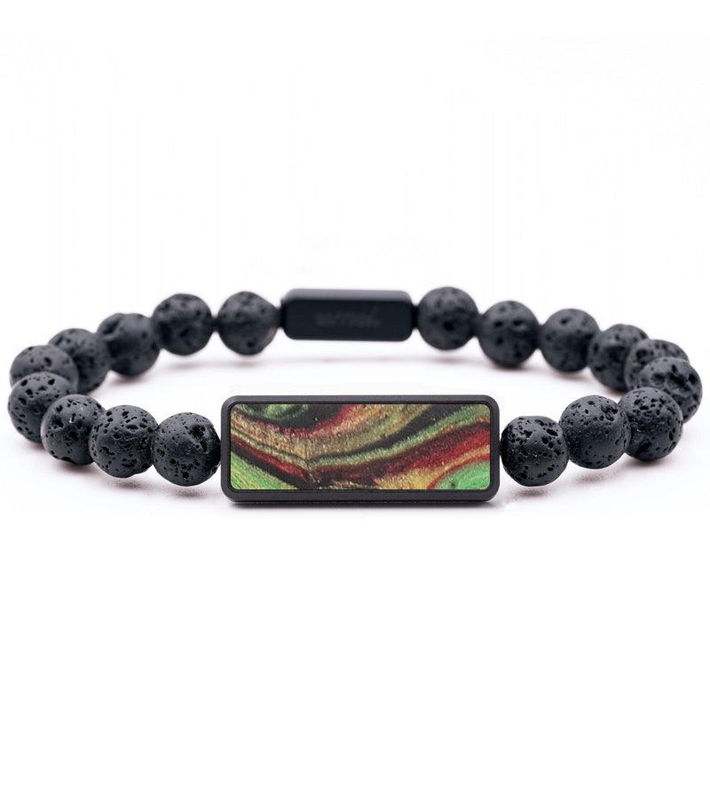 Lava Bead ResinArt Bracelet - Harriet (Reggae, 690456)