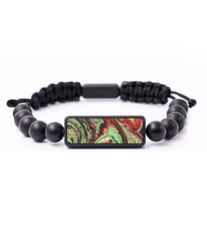 Onyx Bead ResinArt Bracelet - Levi (Reggae, 690461)