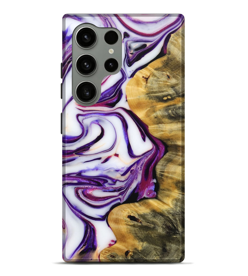 Galaxy S24 Ultra Wood+Resin Live Edge Phone Case - Karina (Purple, 690501)