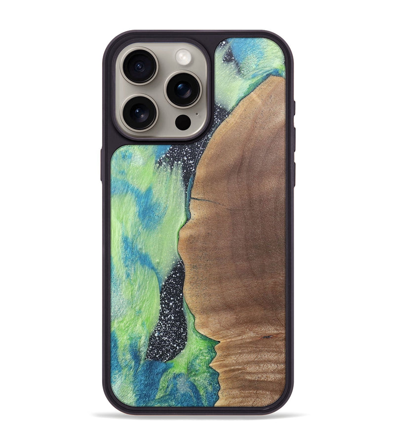 iPhone 15 Pro Max Wood+Resin Phone Case - Mateo (Cosmos, 690593)