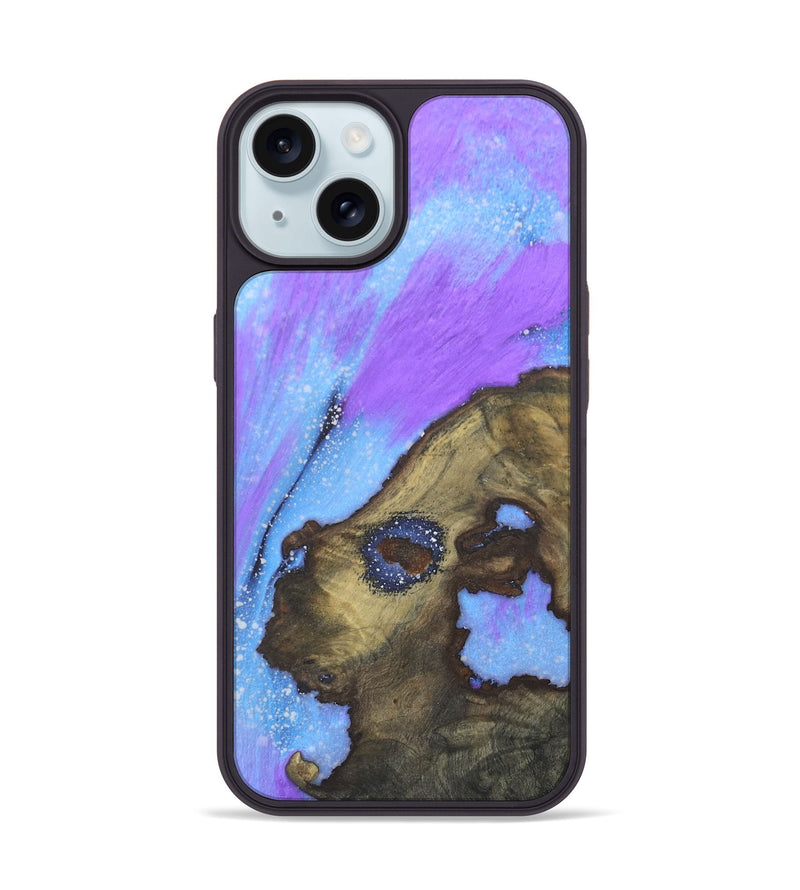 iPhone 15 Wood+Resin Phone Case - Talia (Cosmos, 690599)