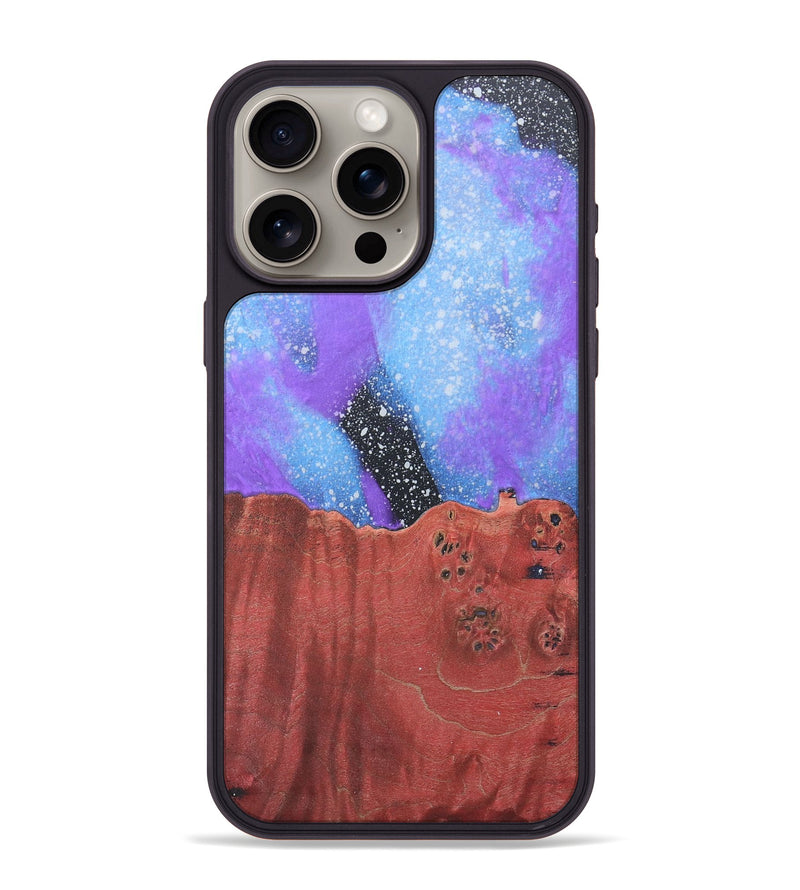 iPhone 15 Pro Max Wood+Resin Phone Case - Patrick (Cosmos, 690611)