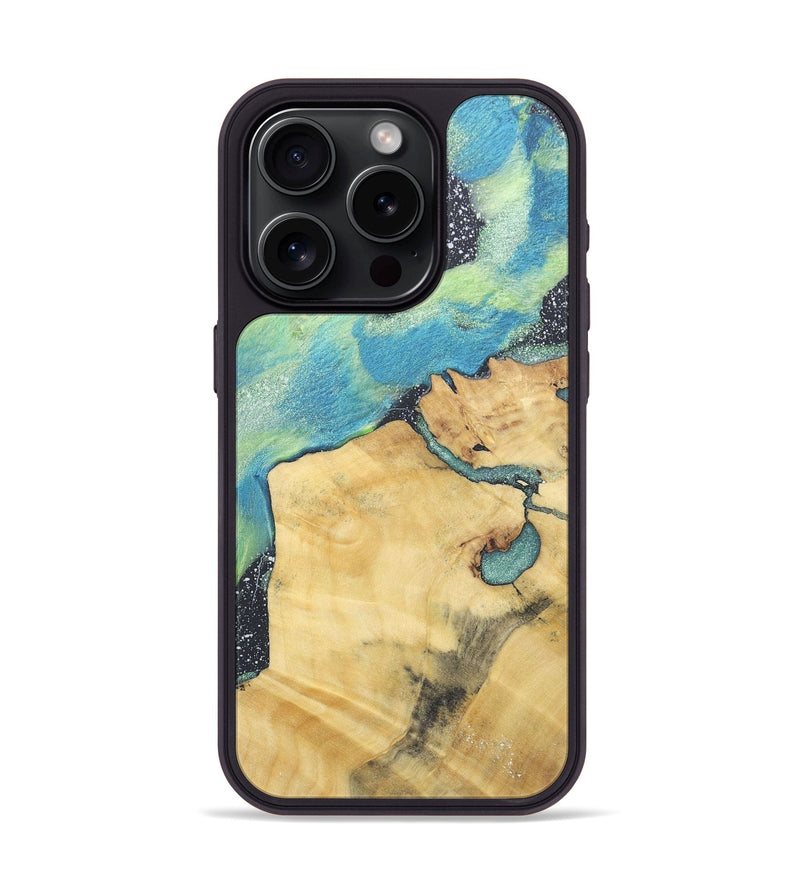 iPhone 15 Pro Wood+Resin Phone Case - Trevor (Cosmos, 690612)