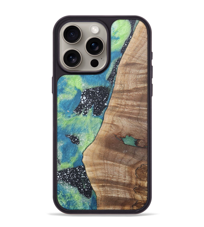 iPhone 15 Pro Max Wood+Resin Phone Case - Marely (Cosmos, 690615)