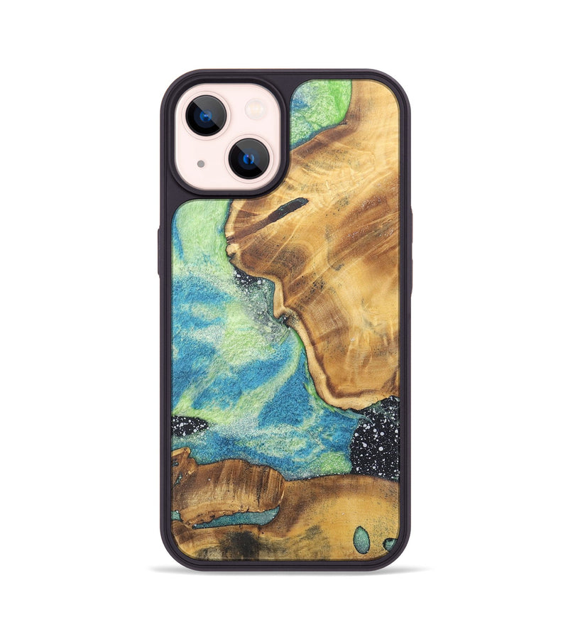 iPhone 14 Wood+Resin Phone Case - Litzy (Cosmos, 690624)