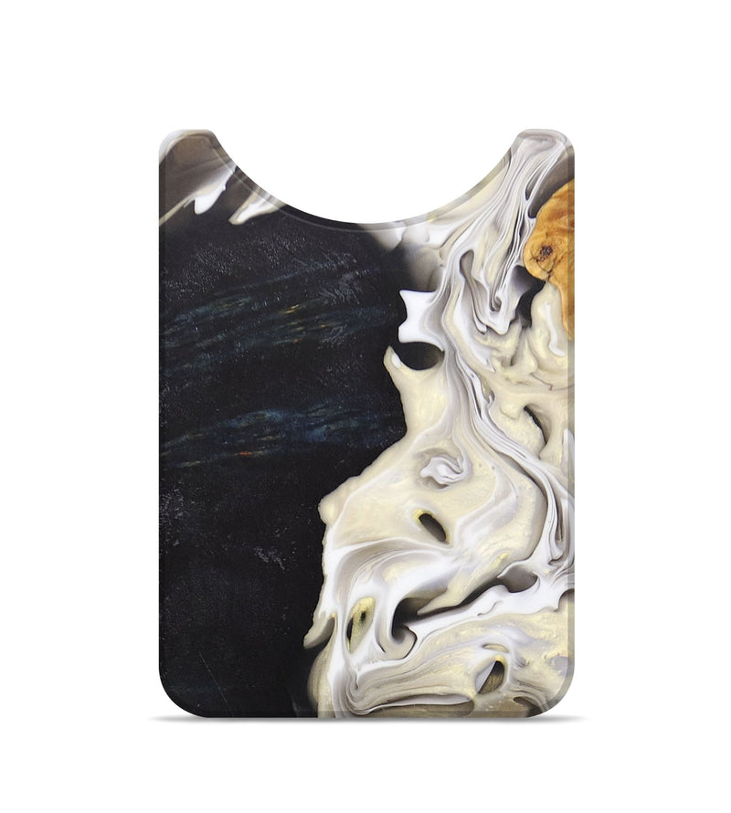 Live Edge Wood+Resin Wallet - Alaia (Black & White, 690699)
