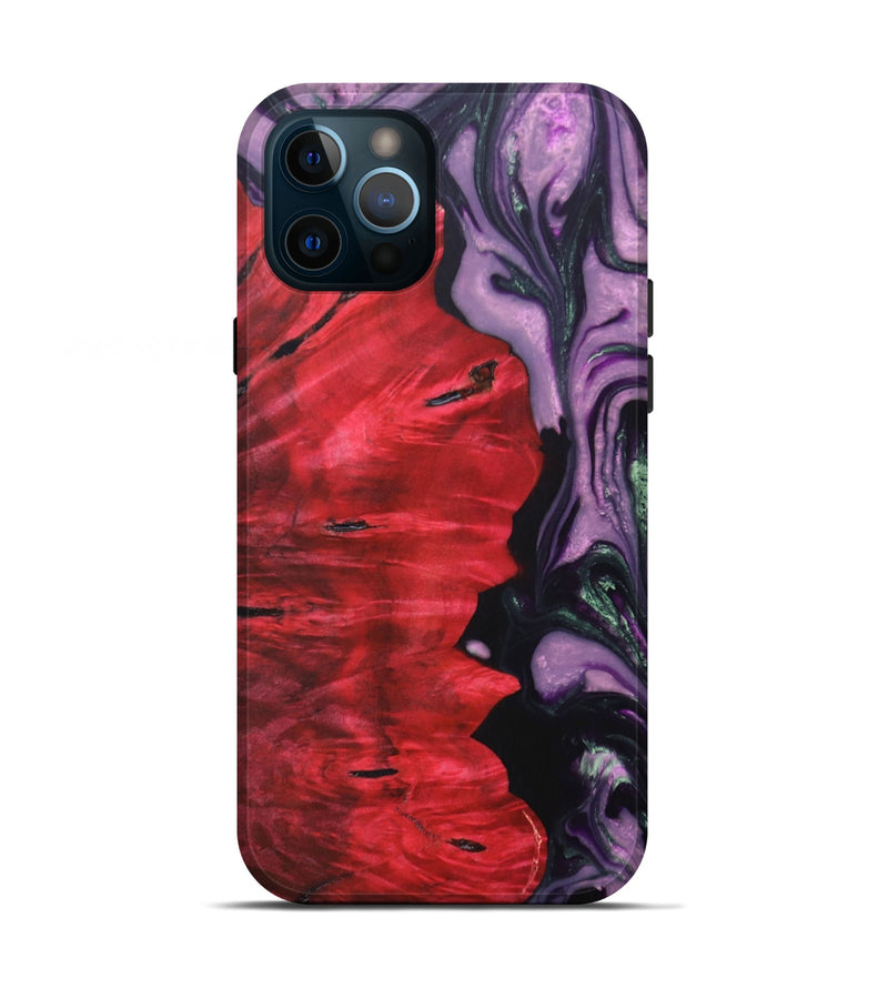 iPhone 12 Pro Wood+Resin Live Edge Phone Case - Emilee (Purple, 690715)