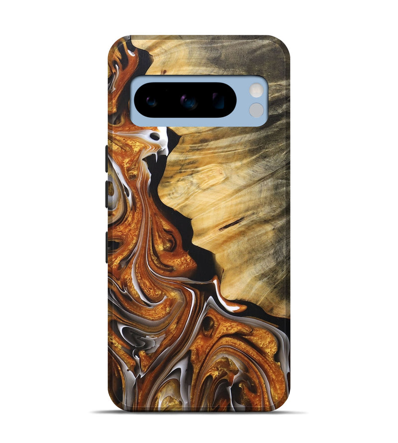 Pixel 8 Pro Wood+Resin Live Edge Phone Case - Luca (Black & White, 690728)