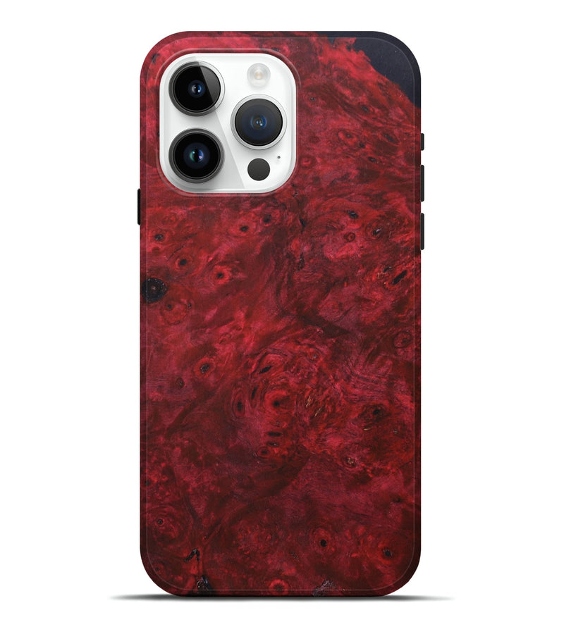 iPhone 15 Pro Max Wood+Resin Live Edge Phone Case - Hubert (Wood Burl, 690730)