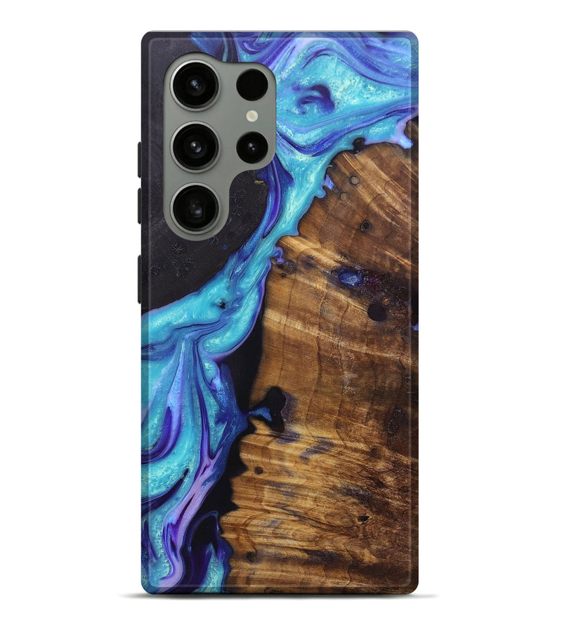 Galaxy S24 Ultra Wood+Resin Live Edge Phone Case - Thea (Purple, 690731)