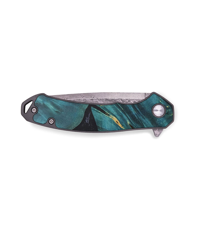 EDC Wood+Resin Pocket Knife - Cheyenne (Pure Black, 690753)