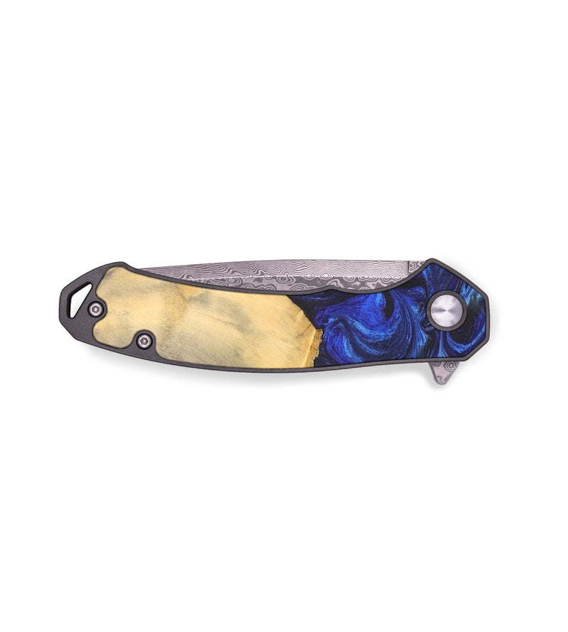 EDC Wood+Resin Pocket Knife - Connie (Blue, 690762)