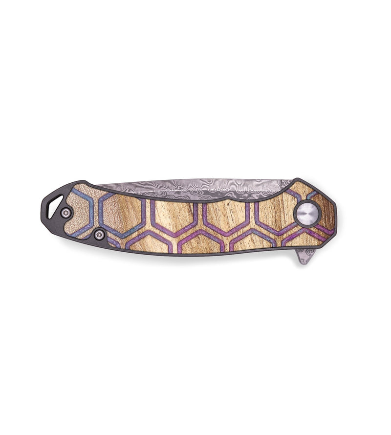 EDC Wood+Resin Pocket Knife - Lily (Pattern, 690786)