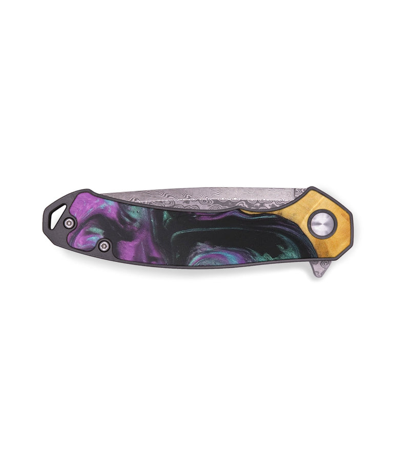 EDC Wood+Resin Pocket Knife - Kennedy (Purple, 690788)