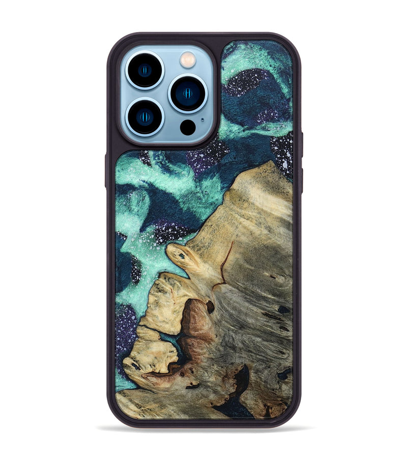 iPhone 14 Pro Max Wood+Resin Phone Case - Marguerite (Cosmos, 690971)
