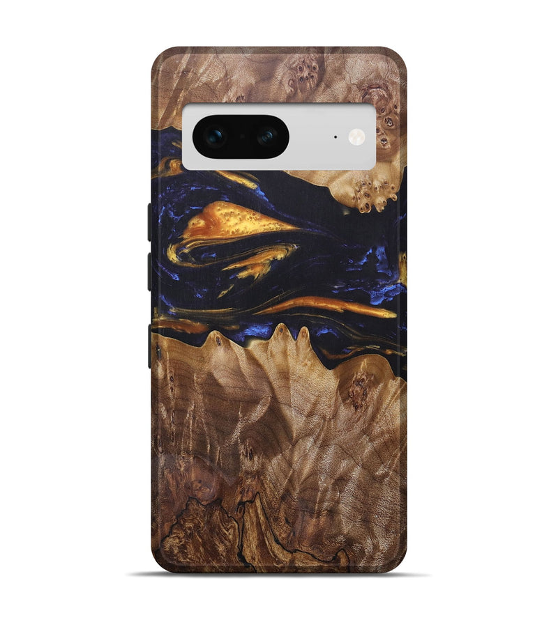 Pixel 7 Wood+Resin Live Edge Phone Case - Kelly (Blue, 691014)