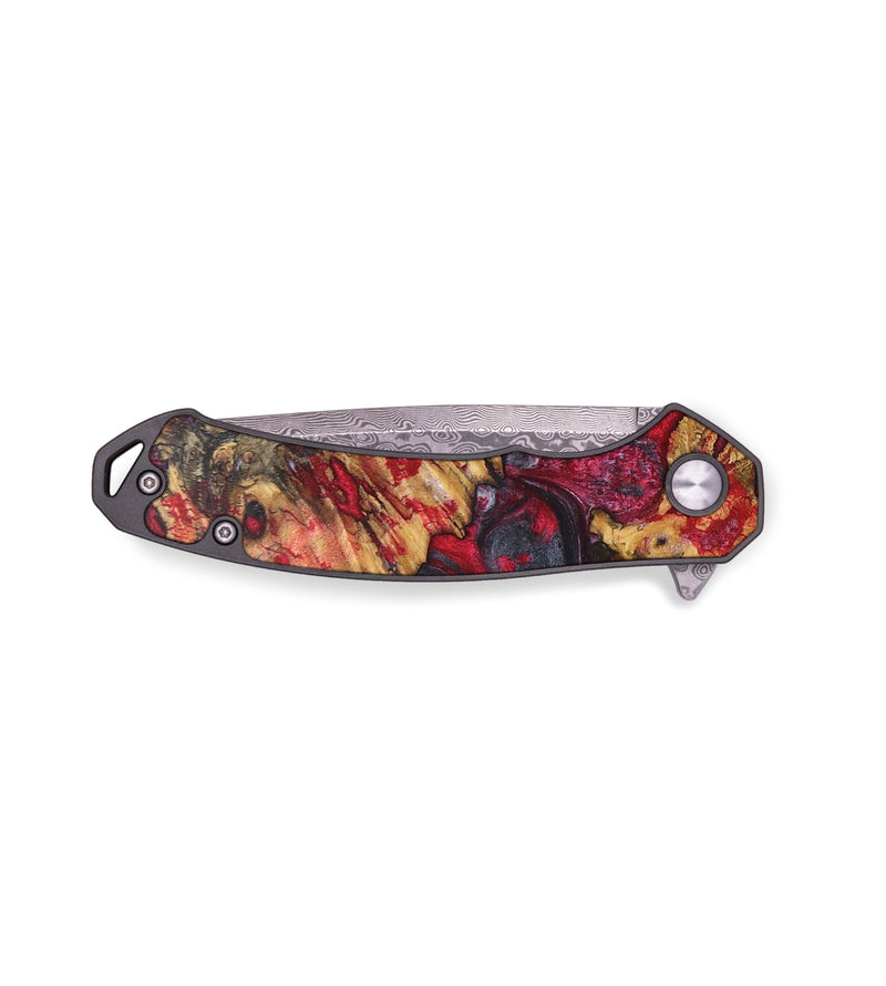 EDC Wood+Resin Pocket Knife - Julio (Red, 691028)
