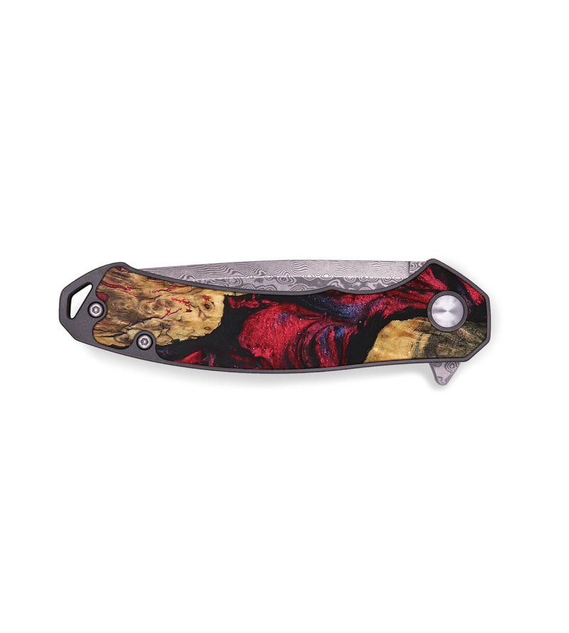EDC Wood+Resin Pocket Knife - Gabriella (Red, 691030)