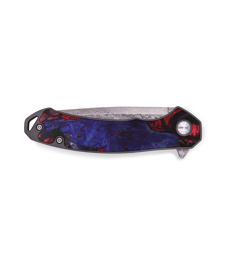 EDC Wood+Resin Pocket Knife - Clint (Red, 691033)