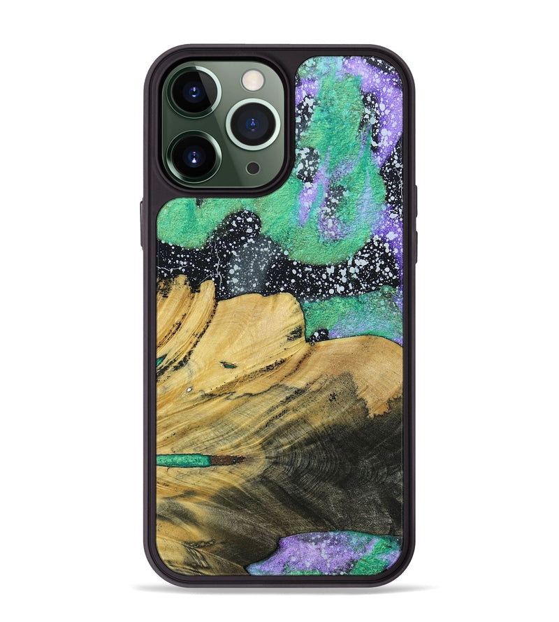 iPhone 13 Pro Max Wood+Resin Phone Case - Lester (Cosmos, 691089)