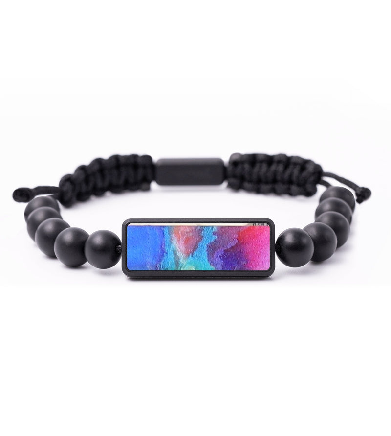 Onyx Bead ResinArt Bracelet - Brendon (Watercolor, 691162)