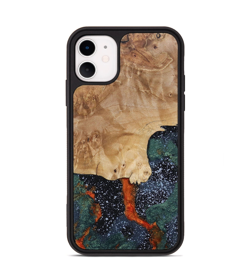 iPhone 11 Wood+Resin Phone Case - Rickie (Cosmos, 691350)