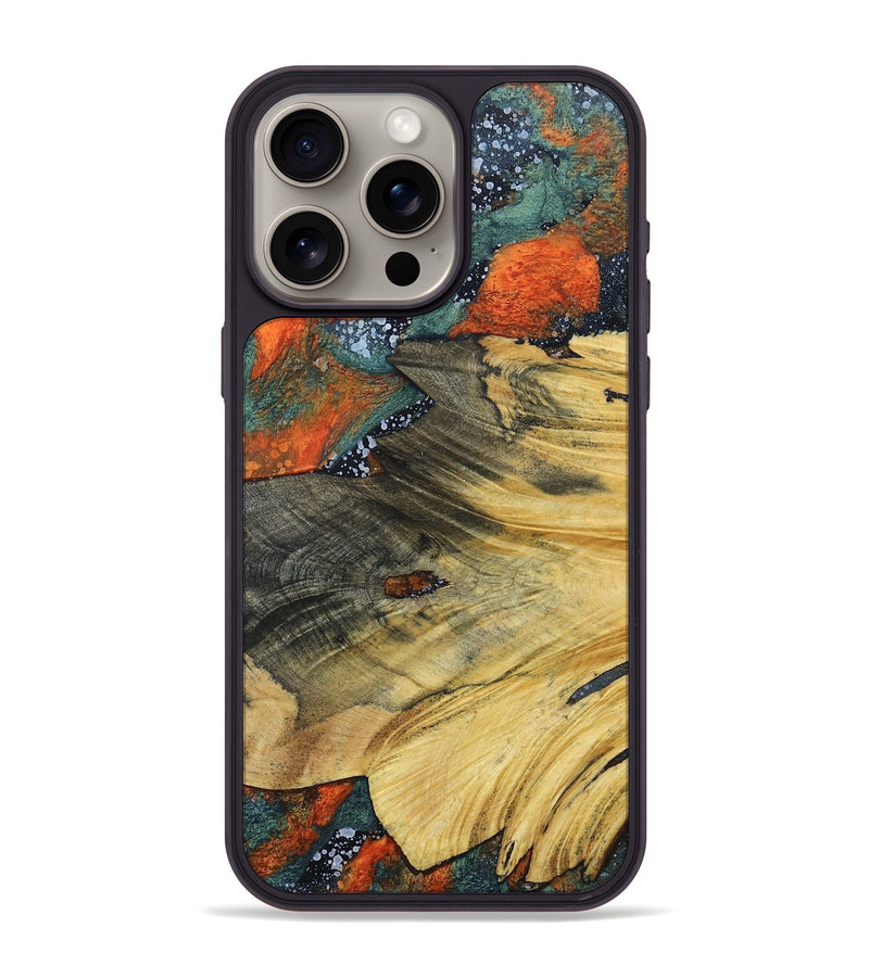 iPhone 15 Pro Max Wood+Resin Phone Case - Ernestine (Cosmos, 691352)