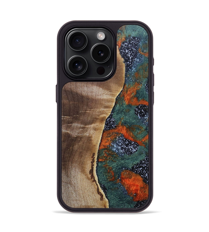 iPhone 15 Pro Wood+Resin Phone Case - Yesenia (Cosmos, 691356)