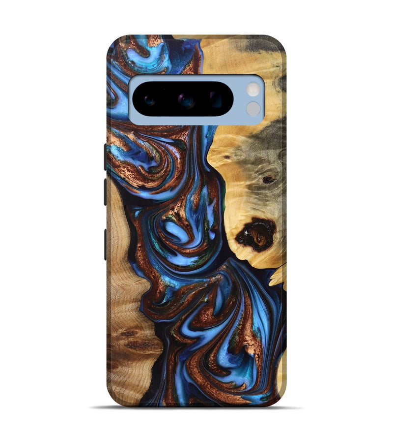 Pixel 8 Pro Wood+Resin Live Edge Phone Case - Kyleigh (Blue, 691461)