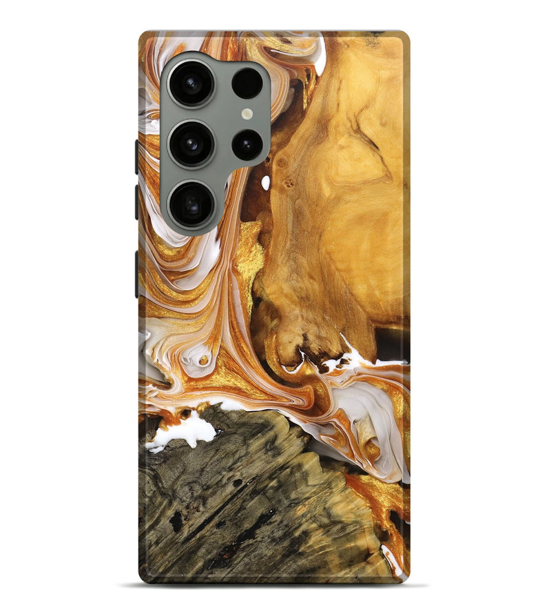 Galaxy S24 Ultra Wood+Resin Live Edge Phone Case - Lexi (Black & White, 691500)