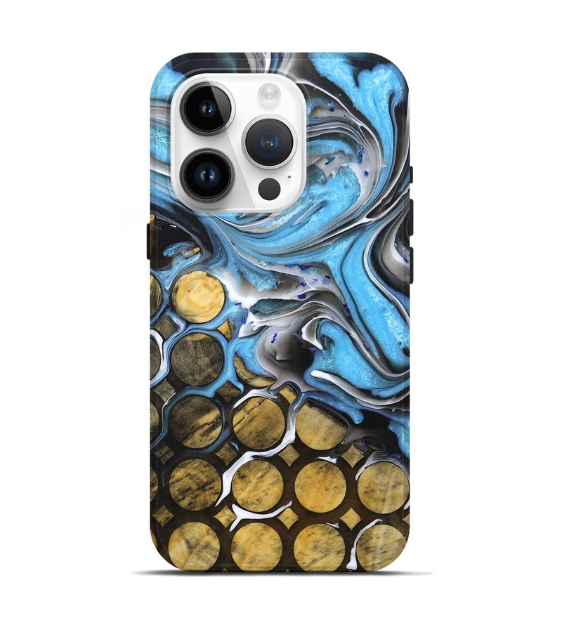 iPhone 15 Pro Wood+Resin Live Edge Phone Case - Caitlyn (Pattern, 691502)