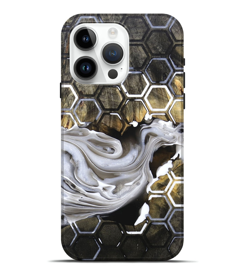 iPhone 15 Pro Max Wood+Resin Live Edge Phone Case - Connor (Pattern, 691505)