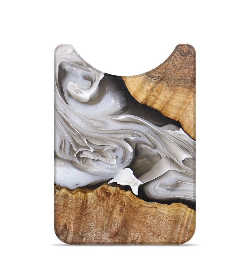 Live Edge Wood+Resin Wallet - Tanner (Black & White, 691506)