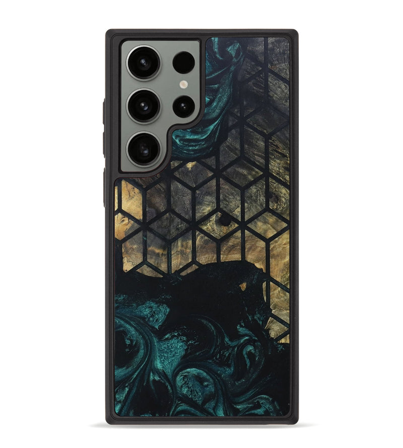 Galaxy S23 Ultra Wood+Resin Phone Case - Mia (Pattern, 691647)