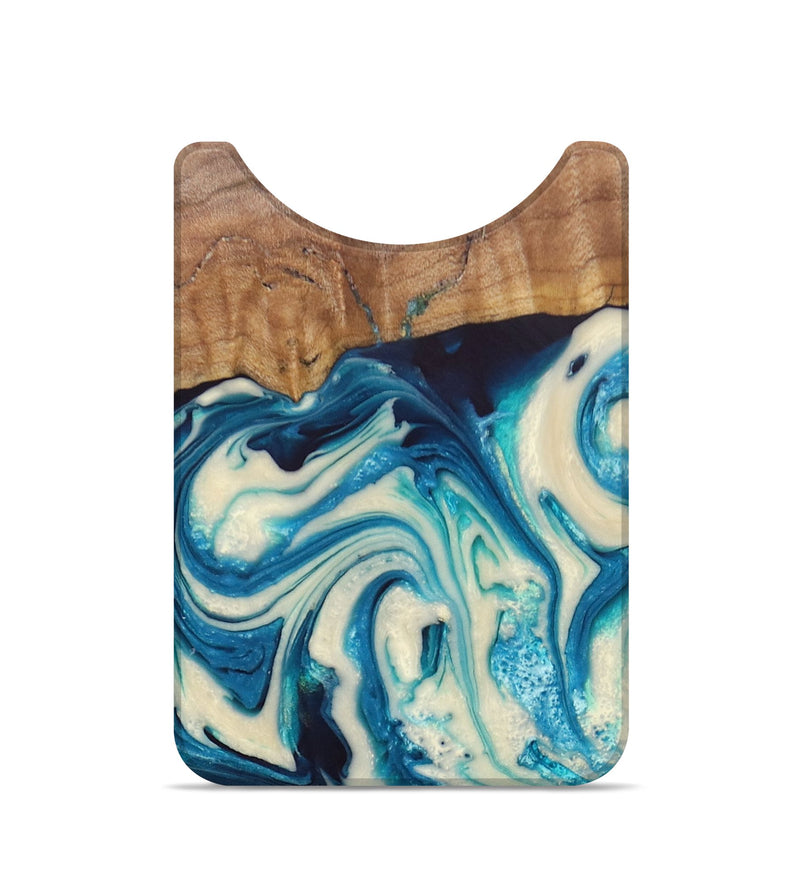Live Edge Wood+Resin Wallet - Serena (Blue, 691710)