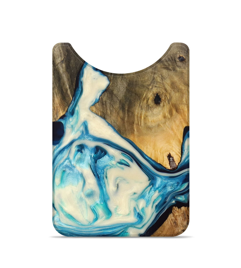 Live Edge Wood+Resin Wallet - Lydia (Blue, 691711)