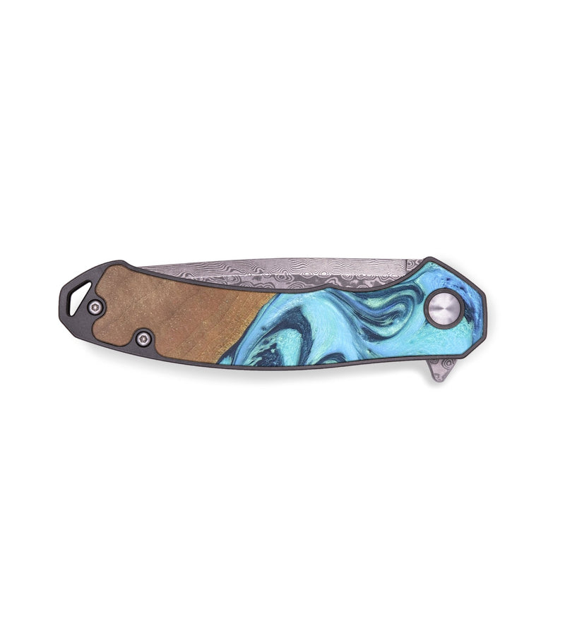 EDC Wood+Resin Pocket Knife - Anderson (Blue, 691777)